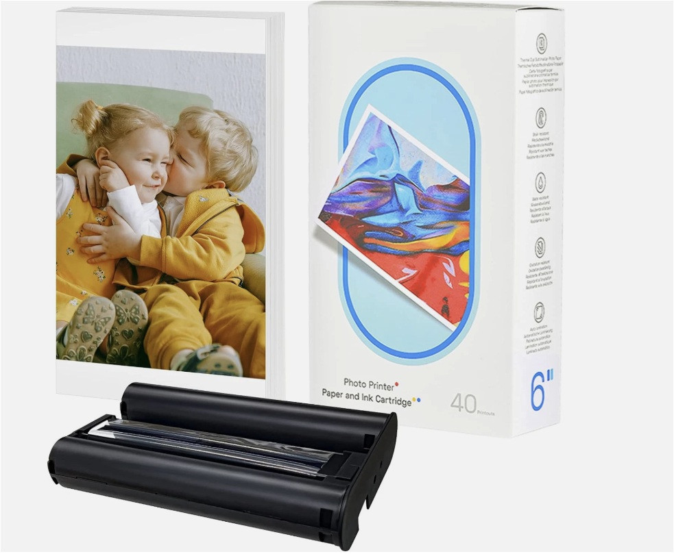 CINTA RIBBON + PAPEL FOTOGRAFICO 15X10CM (40 UNID.) IMPRESORA DE FOTOS WILLPEX SMART PHOTO