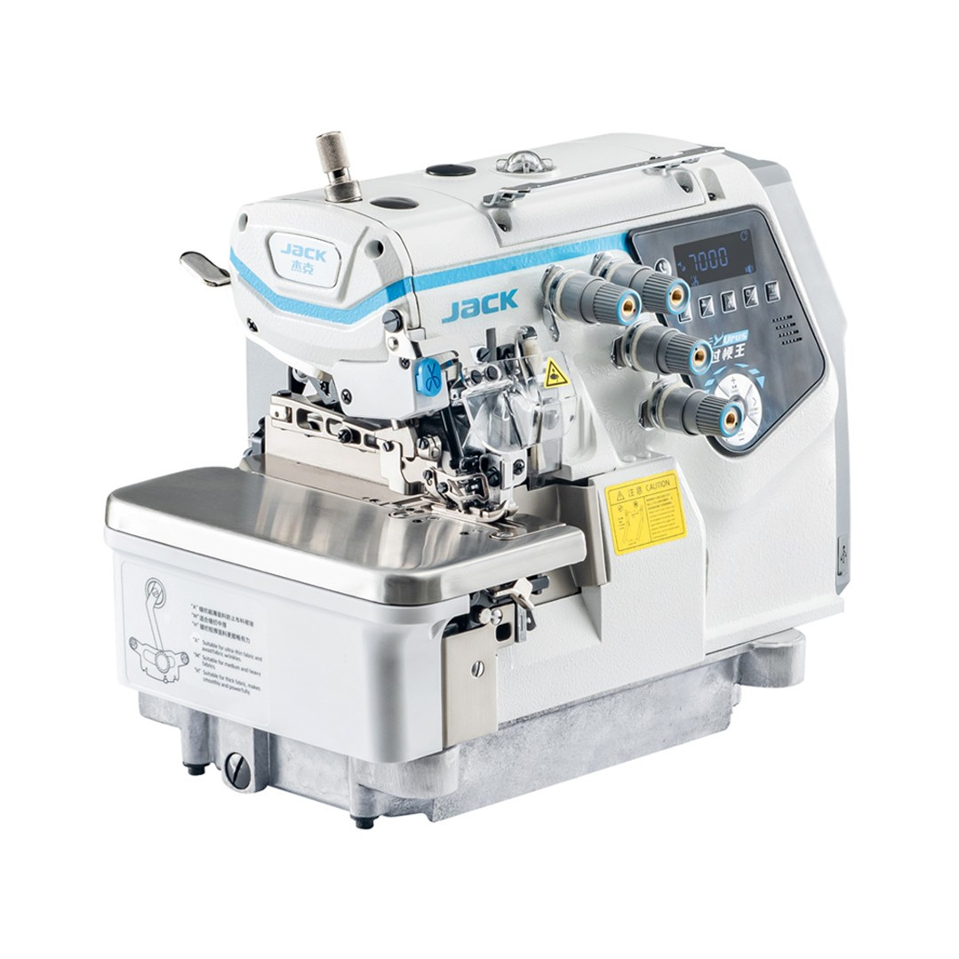 OVERLOCK CON ATRAQUE (ELECTRONICA - 4 HILOS) JACK C7-4-83/323/BK (MOTOR INCORPORADO)